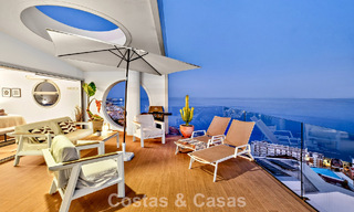 Exclusivo ático esquinero con vistas panorámicas al mar en venta en El Higueron, Benalmádena, Costa del Sol 807428 