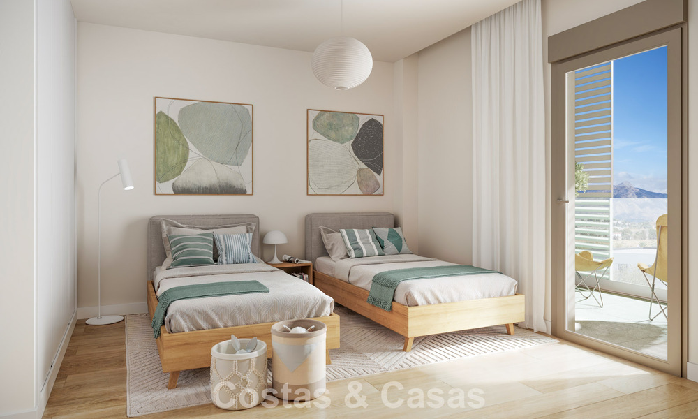 Modernos apartamentos de obra nueva en venta a poca distancia de la playa y del centro de San Pedro, Marbella 807187