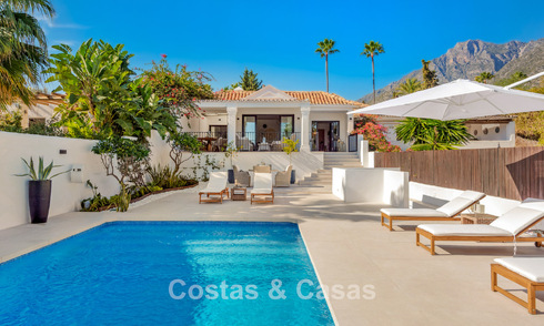 Villa de lujo en planta baja con arquitectura de estilo boutique español en venta en Sierra Blanca, en la Milla de Oro de Marbella 807646