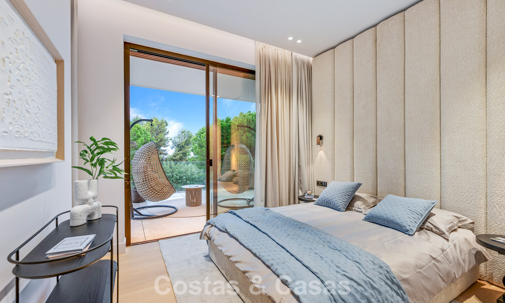 Exclusiva villa moderna de nueva construcción con vistas panorámicas en la prestigiosa Milla de Oro de Marbella 807787