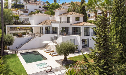Villa modernizada de estilo mediterráneo contemporáneo en venta en el Valle del Golf de Nueva Andalucía, Marbella 807964
