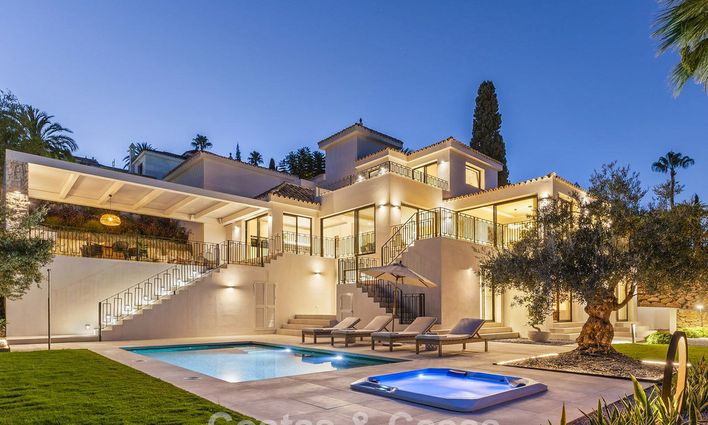Villa modernizada de estilo mediterráneo contemporáneo en venta en el Valle del Golf de Nueva Andalucía, Marbella 808013