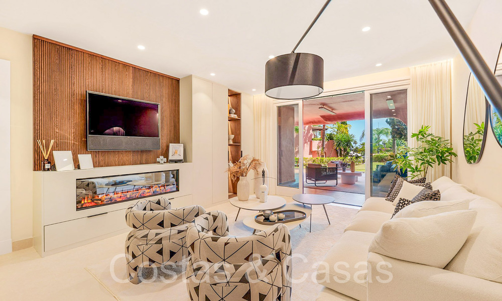 Apartamentos exclusivos en primera línea de playa en venta en la New Golden Mile, entre Marbella y la ciudad de Estepona 795434